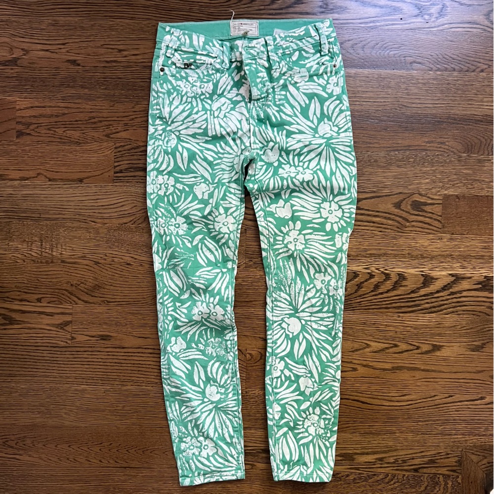 Current Elliott x DVF Floral Painted Jeans